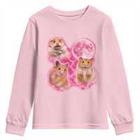 Three Hamsters Retro Graphic Youth Sweatshirt Small Pet Lover Gift Idea