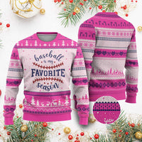 Baseball Is My Favorite Season Ugly Christmas Sweater Sports Fan Gift