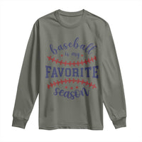Baseball Is My Favorite Season Long Sleeve Shirt Sports Fan Gift