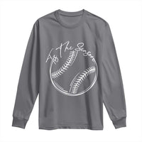 Aesthetic Tis The Season Baseball Graphic Long Sleeve Shirt Sports Fan Gift