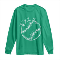 Aesthetic Tis The Season Baseball Graphic Long Sleeve Shirt Sports Fan Gift