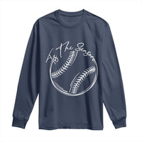 Aesthetic Tis The Season Baseball Graphic Long Sleeve Shirt Sports Fan Gift