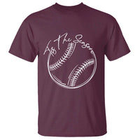 Aesthetic Tis The Season Baseball Graphic T Shirt Sports Fan Gift