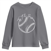 Aesthetic Tis The Season Baseball Graphic Youth Sweatshirt Sports Fan Gift