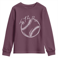 Aesthetic Tis The Season Baseball Graphic Youth Sweatshirt Sports Fan Gift