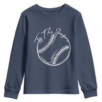 Aesthetic Tis The Season Baseball Graphic Youth Sweatshirt Sports Fan Gift