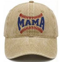 Game Day Baseball Mama Washed Cotton Baseball Cap Proud Mom Gift