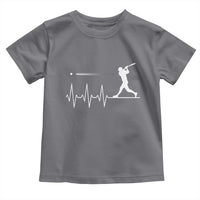 Baseball Heartbeat Line Toddler T Shirt Vintage Sports Lover Gift
