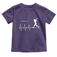 Baseball Heartbeat Line Toddler T Shirt Vintage Sports Lover Gift