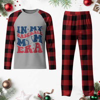 In My Baseball Mom Era Plaid Pajama Set Game Day Sports Mom