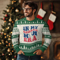 In My Baseball Mom Era Ugly Christmas Sweater Game Day Sports Mom