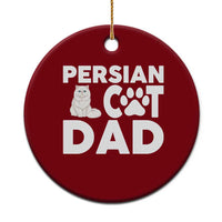 Proud Persian Cat Dad Ceramic Ornament Funny Fluffy Cat Lover Gift