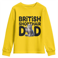 Proud British Shorthair Dad Youth Sweatshirt Cute Cat Fathers Day Gift