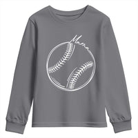 Baseball Mama Graphic Youth Sweatshirt Game Day Gift For Baseball Moms