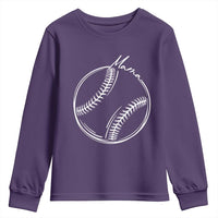 Baseball Mama Graphic Youth Sweatshirt Game Day Gift For Baseball Moms