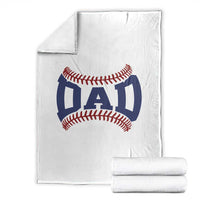 Proud Baseball Dad Throw Blanket Game Day Gift For Him
