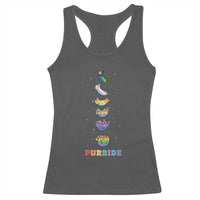 Purride Rainbow Cat Moon Cycles Racerback Tank Top LGBQT Pride Feline Space
