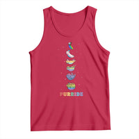 Purride Rainbow Cat Moon Cycles Tank Top LGBQT Pride Feline Space
