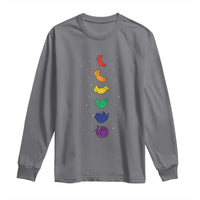 Funny Purride Cats In Space Rainbow Long Sleeve Shirt LGBQT Pride Feline Space