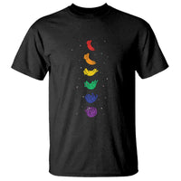 Funny Purride Cats In Space Rainbow T Shirt LGBQT Pride Feline Space