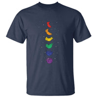 Funny Purride Cats In Space Rainbow T Shirt LGBQT Pride Feline Space