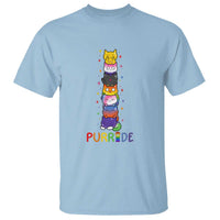 Funny Purride Stacked Cats Pride T Shirt Cute LGBTQ Cat Lover