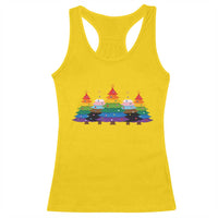 Christmas Rainbow Tree LGBTQ Support Racerback Tank Top Holiday Pride Gift