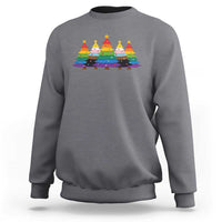 Christmas Rainbow Tree LGBTQ Support Sweatshirt Holiday Pride Gift