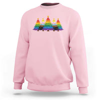 Christmas Rainbow Tree LGBTQ Support Sweatshirt Holiday Pride Gift