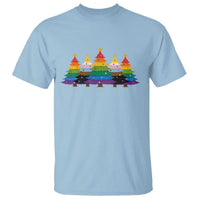 Christmas Rainbow Tree LGBTQ Support T Shirt Holiday Pride Gift