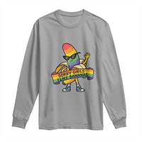 Sorry Girls I Like Bananas Long Sleeve Shirt Funny LGBTQ Graphic