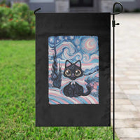 Funny Transgender Cat Starry Night Garden Flag LGBTQ Pride Support Gift