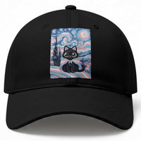 Funny Transgender Cat Starry Night Baseball Cap LGBTQ Pride Support Gift