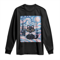 Funny Transgender Cat Starry Night Long Sleeve Shirt LGBTQ Pride Support Gift