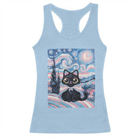 Funny Transgender Cat Starry Night Racerback Tank Top LGBTQ Pride Support Gift
