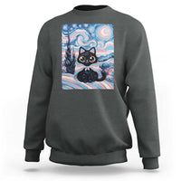 Funny Transgender Cat Starry Night Sweatshirt LGBTQ Pride Support Gift