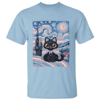 Funny Transgender Cat Starry Night T Shirt LGBTQ Pride Support Gift