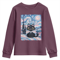 Funny Transgender Cat Starry Night Youth Sweatshirt LGBTQ Pride Support Gift