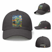 Funny Rainbow Starry Night Robot Pride Baseball Cap LGBTQ Geeky Gift