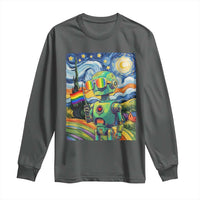 Funny Rainbow Starry Night Robot Pride Long Sleeve Shirt LGBTQ Geeky Gift