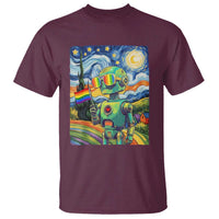 Funny Rainbow Starry Night Robot Pride T Shirt LGBTQ Geeky Gift