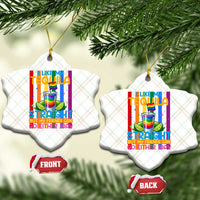I Like My Tequila Straight But My Friends Go Either Way Ceramic Ornament Funny LGBTQ Drinking