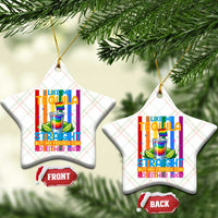 I Like My Tequila Straight But My Friends Go Either Way Ceramic Ornament Funny LGBTQ Drinking