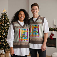I Like My Tequila Straight But My Friends Go Either Way V-Neck Knit Sweater Vest Funny LGBTQ Drinking