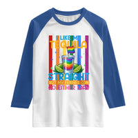 I Like My Tequila Straight But My Friends Go Either Way Raglan Shirt Funny LGBTQ Drinking