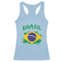 Vintage Brasil Flag Racerback Tank Top Brazilian Heritage Pride