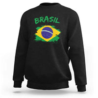 Vintage Brasil Flag Sweatshirt Brazilian Heritage Pride