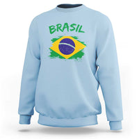 Vintage Brasil Flag Sweatshirt Brazilian Heritage Pride