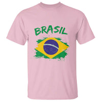 Vintage Brasil Flag T Shirt Brazilian Heritage Pride