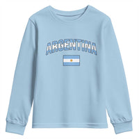 Throwback Argentina Pride Youth Sweatshirt Vintage Flag Heritage Gift